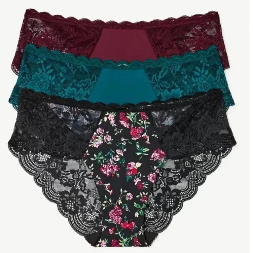 Joyspun lace trim hipster panty pack